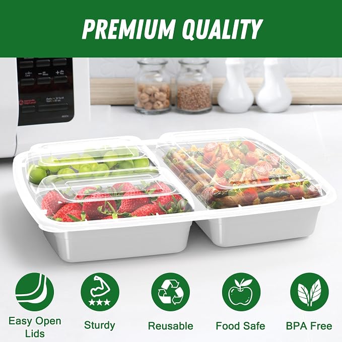 Dealusy 50 Pack 32 oz Meal Prep Containers - Image 3