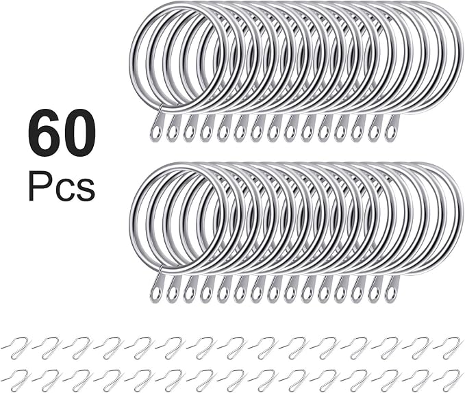 Hotop 30 Pcs Metal Curtain Rings - Image 3