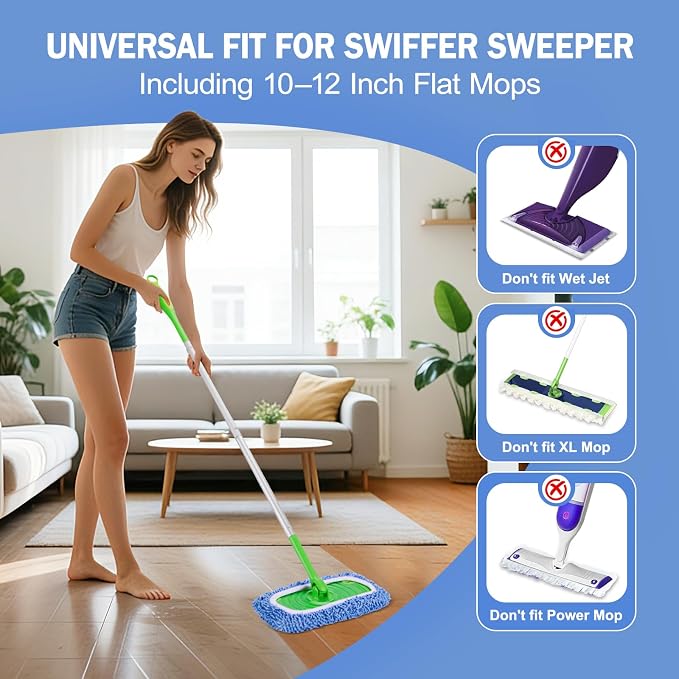8 Pack Reusable Mop Pads Compatible - Image 2