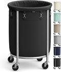 SONGMICS Laundry Basket with Wheels, Steel Frame, Removable Bag by Unknown