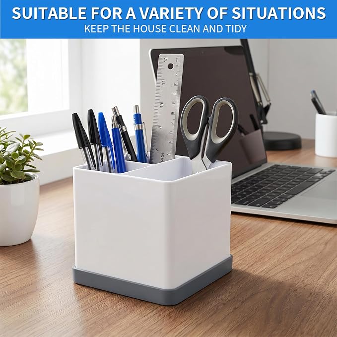 Silicone Toothbrush Holders for Bathrooms White Grey, 3-Slot Electric - Image 9