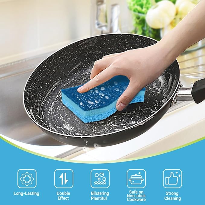 AIDEA Sponges Kitchen-24Count, Non-Scratch Scrub Sponge, Sponge - Image 2