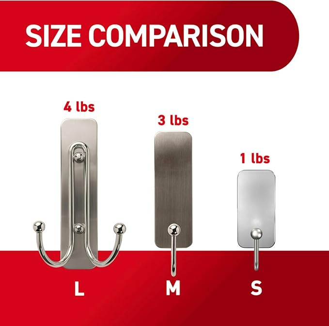 Command Large Matte Black Double Hooks, 2 Hooks and 2 Strips, Damage Free - Image 6