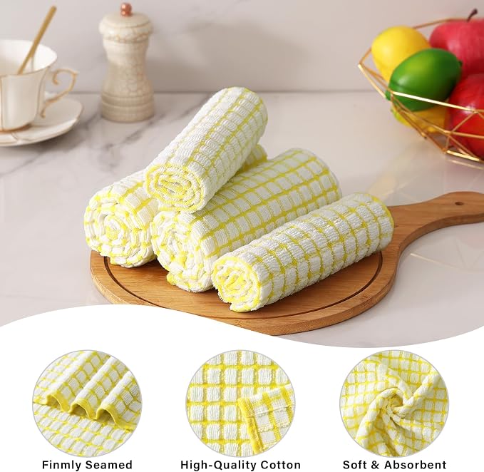 Kitinjoy Cotton 12 Pack Terry Kitchen Towels - Image 2