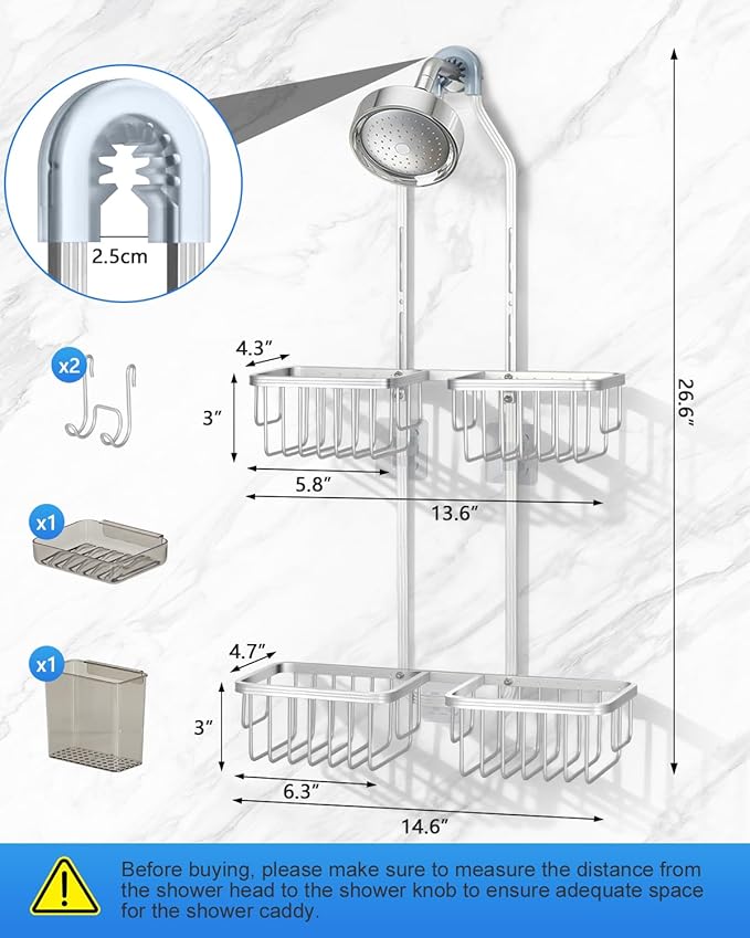 Adjustable Shower Caddy Hanging - Image 2