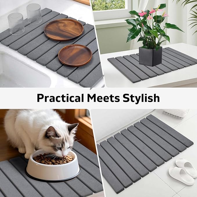 2 PCS Large Stone Dish Drying Mat - Image 7