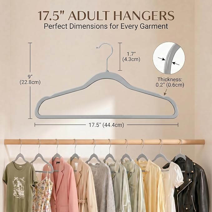 Plastic Hangers 50 Pack, Thin Hangers - Image 6