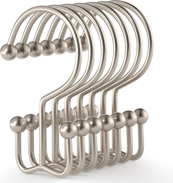 24 Pcs Shower Curtain Hooks, Goowin Shower Curtain Rings, Durable Shower by Goowin