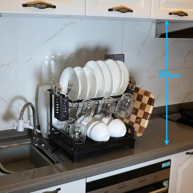 Dish Drying Rack: 2 Tier Dish Racks - Image 6