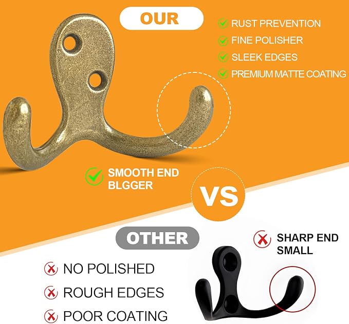 CBWLWJ 20 Pack Coat Hooks Wall Hooks - Image 5
