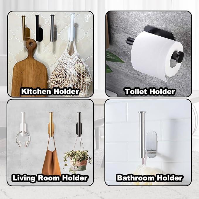 2 Pack Adhesive Curtain Holdbacks, No Drill Metal Curtain Tie Backs Holders - Image 4