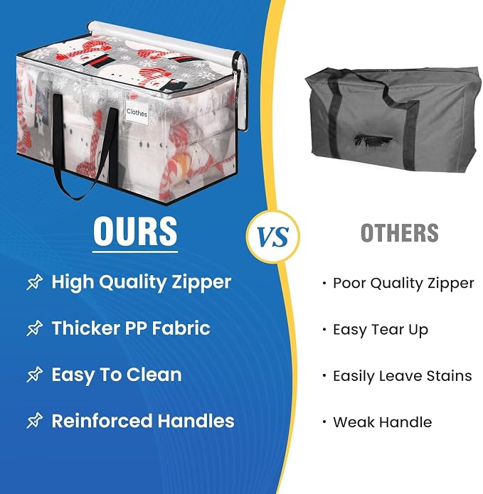 RoomHacks Moving Bags, Heavy Duty Large Storage Bags, 4 Pack, Foldable Storage - Image 5