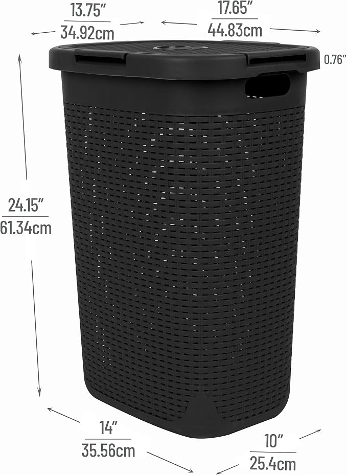 Mind Reader Slim Laundry Hamper - Image 3