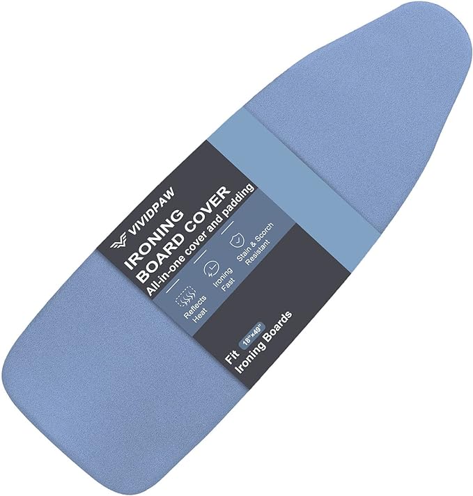 VividPaw Ironing Board Cover and Pad 18x49, Extra Wide, Thick Padding by VividPaw