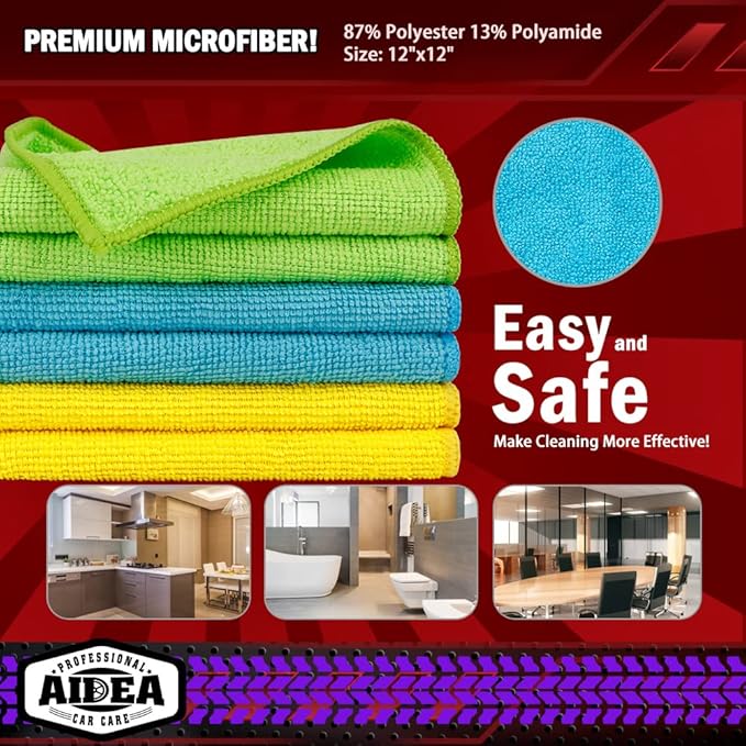 AIDEA Microfiber Cleaning Cloth-150PK, Microfiber Towels - Image 6