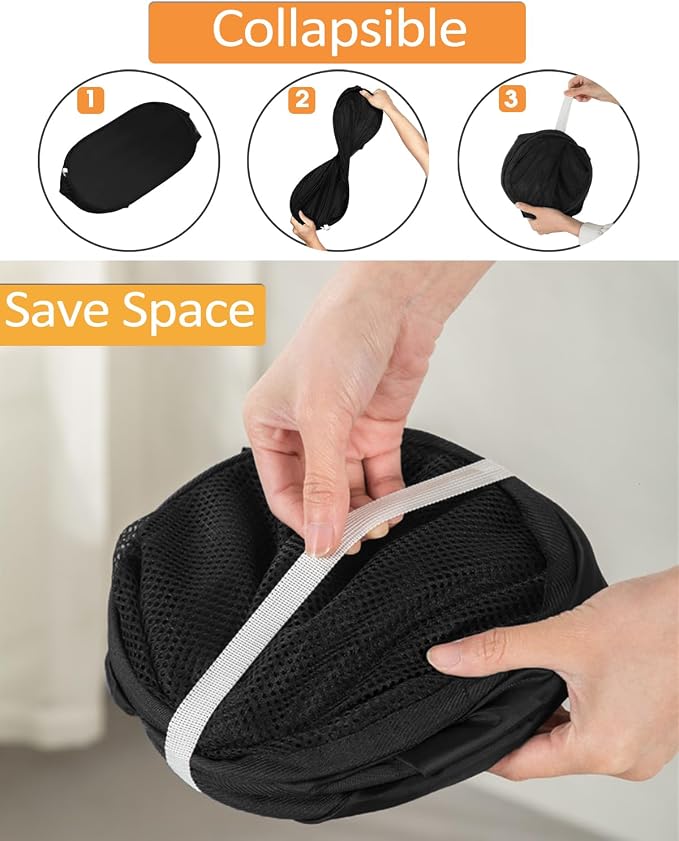 2 Pack Durable Collapsible Laundry Baskets - Image 3
