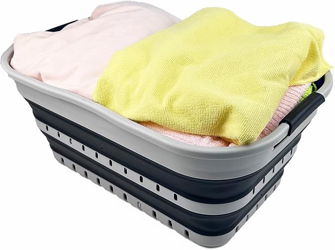 SAMMART 21L Super Mini Collapsible 3 Handled Plastic Basket - Image 6