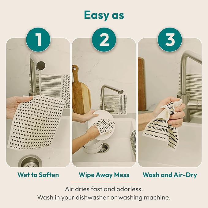 FEBU Swedish Dishcloths for Kitchen, 5 Pack, Italian Summer - Image 9