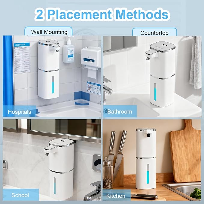 OHIFAST Automatic Liquid Soap Dispenser Touchless, USB Rechargeable Smart Hand - Image 8