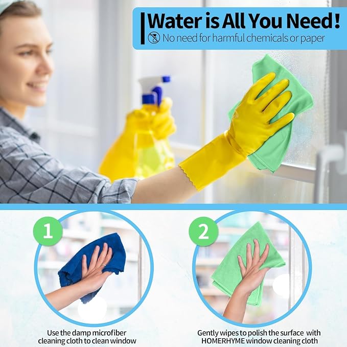 Microfiber Cleaning Cloth, 6 Pack Glasses Cleaning Cloth, Streak Free Lint Free - Image 5