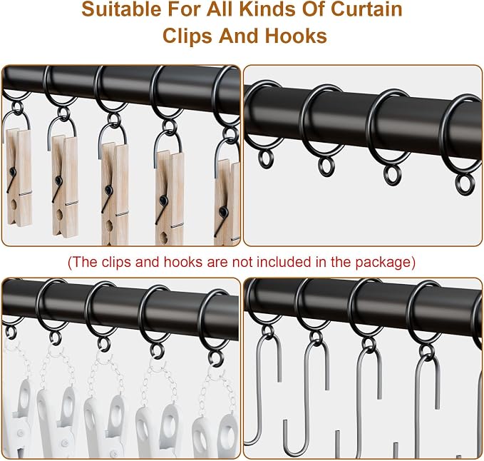 40 Pack Metal Curtain Rings - Image 3