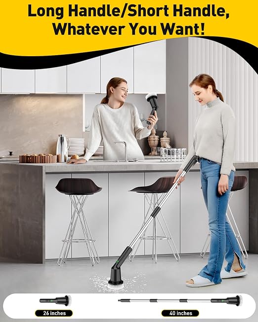 Electric Spin Scrubber for Bathroom, Shower Scrubber - Image 5