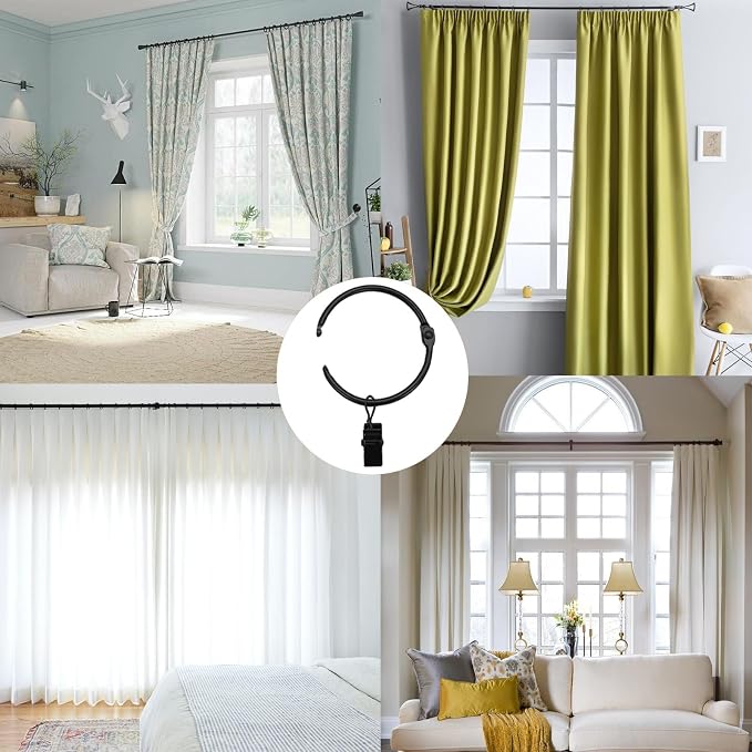 40 Pack Openable Curtain Rings - Image 3