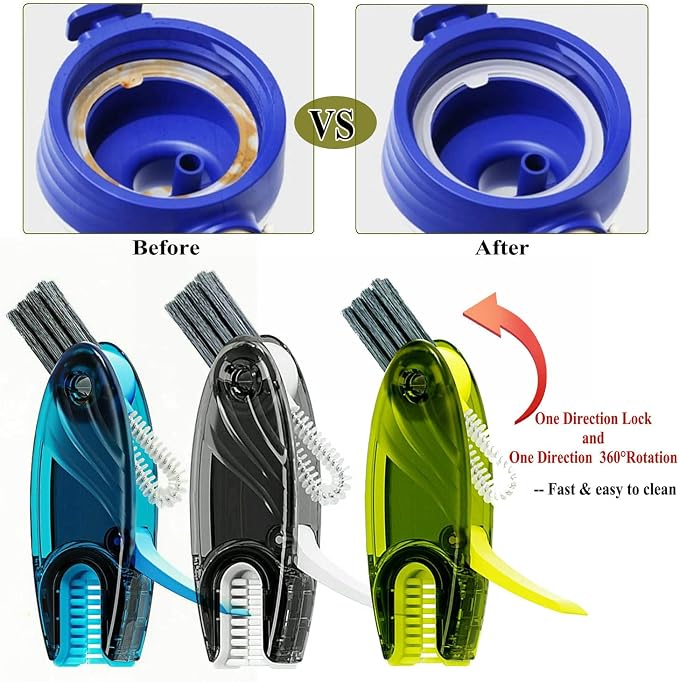 4 in 1 Cup Lid Cleaning Brush Set Multifunctional Bottle Brush Cleaner Tiny - Image 3