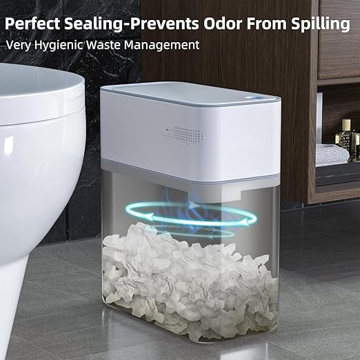 MOPALL Bathroom Trash Can with Lid Automatic Bagging Motion Sensor 3.5gal | - Image 5