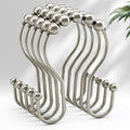 AmazerBath Shower Curtain Hooks, Shower Curtain Rings, Metal Nickel Shower by AmazerBath