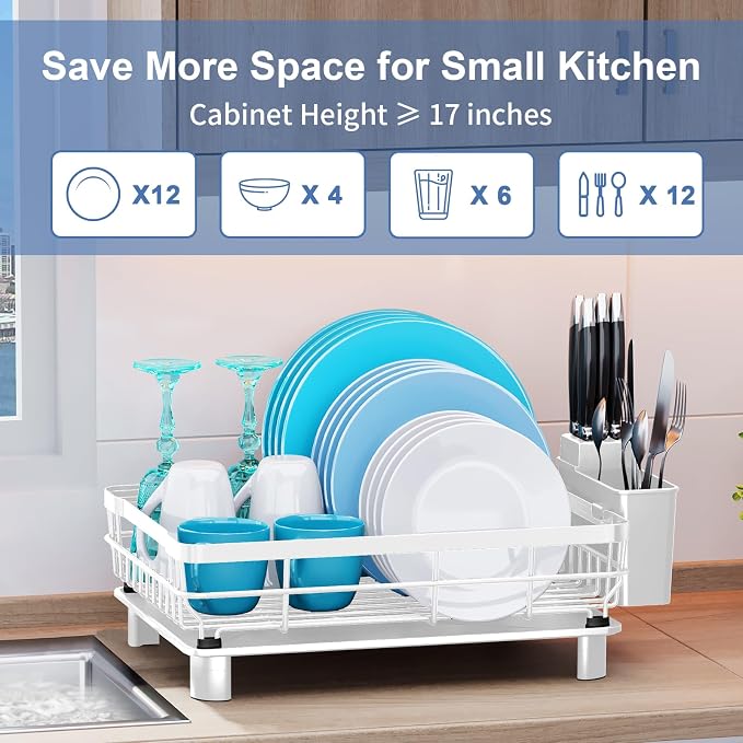 MOUKABAL Dish Drying Rack with Drainboard - Image 2