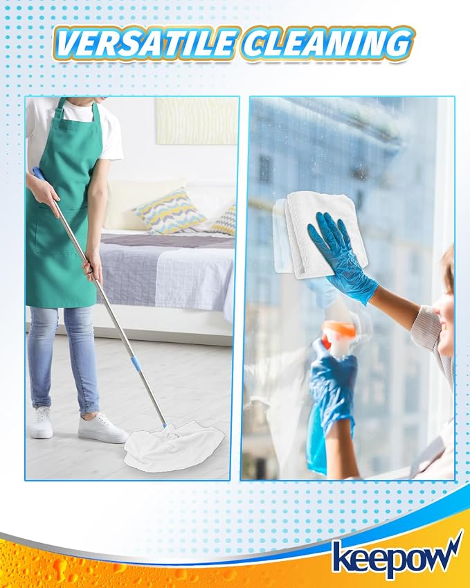 KEEPOW 4 Pack Floor Mop Towel for Floor Cleaning, Cuban Mop Cloth, Highly - Image 3