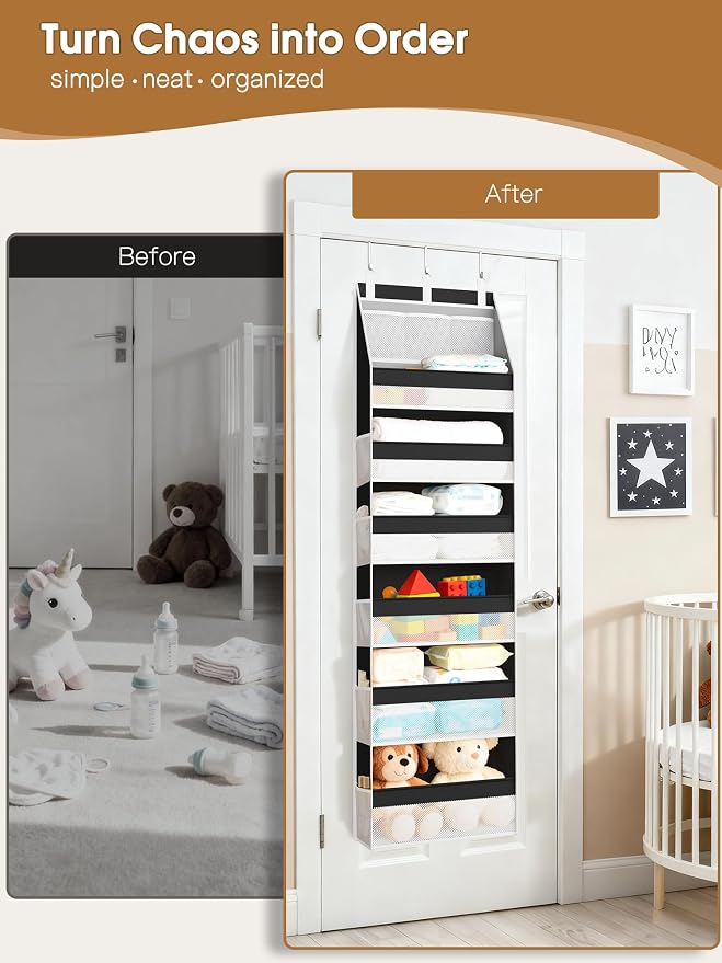 Over the Door Organizer, Heavy-Duty 6-Shelf Hanging Storage - Image 2