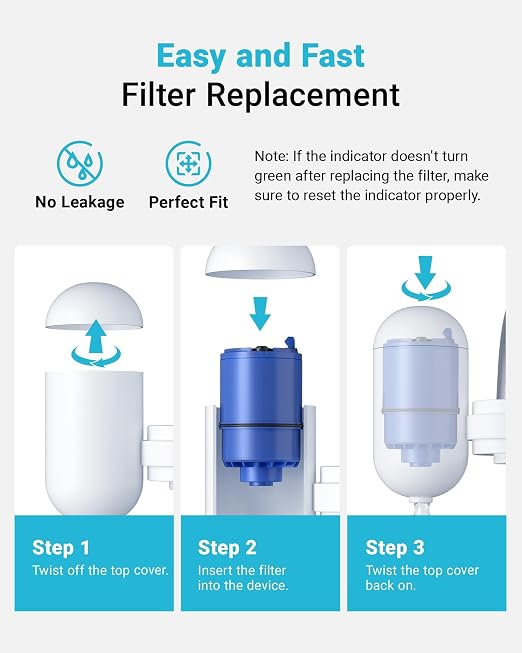 AQUA CREST Faucet Filter Replacement, 8 Pack, NSF 42 Certified | Replacement - Image 8