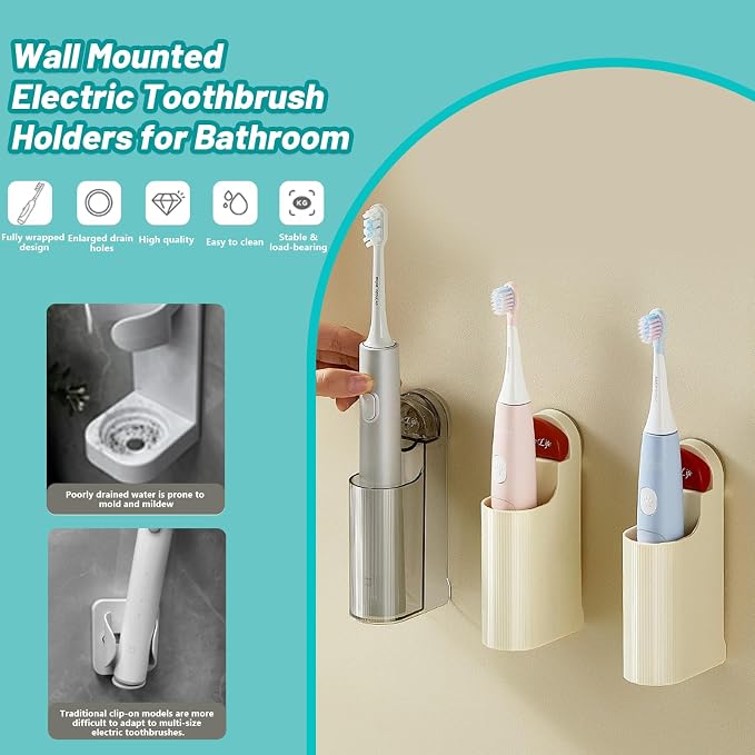 3 Pack Electric Toothbrush Holders - Image 5