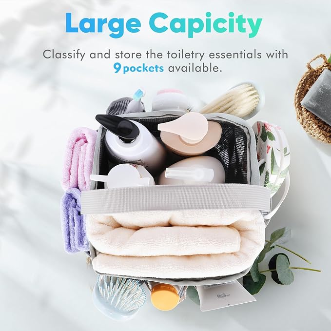 EUDELE 2 Pack Mesh Shower Caddy Portable - Image 3