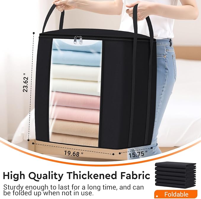 TasticTotes 120L Extra Large Blanket Clothes Storage Bags, 1 Pack | Foldable - Image 2