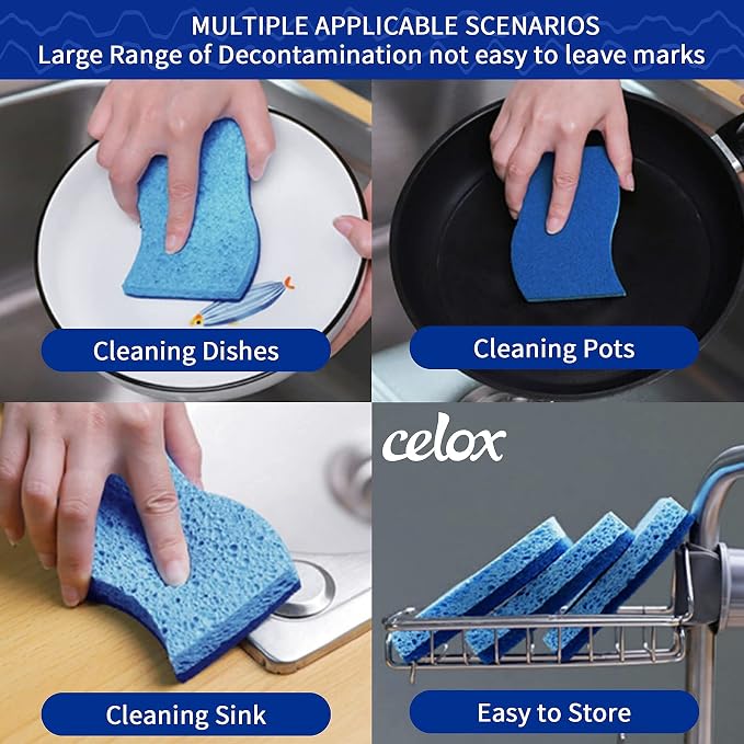 CELOX 12 Sponge Kitchen, Non-Scratch Dish Sponge - Image 5