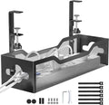 Under Desk Cable Management Tray No Drill, Metal Mesh Cable Management Under by Litwaro