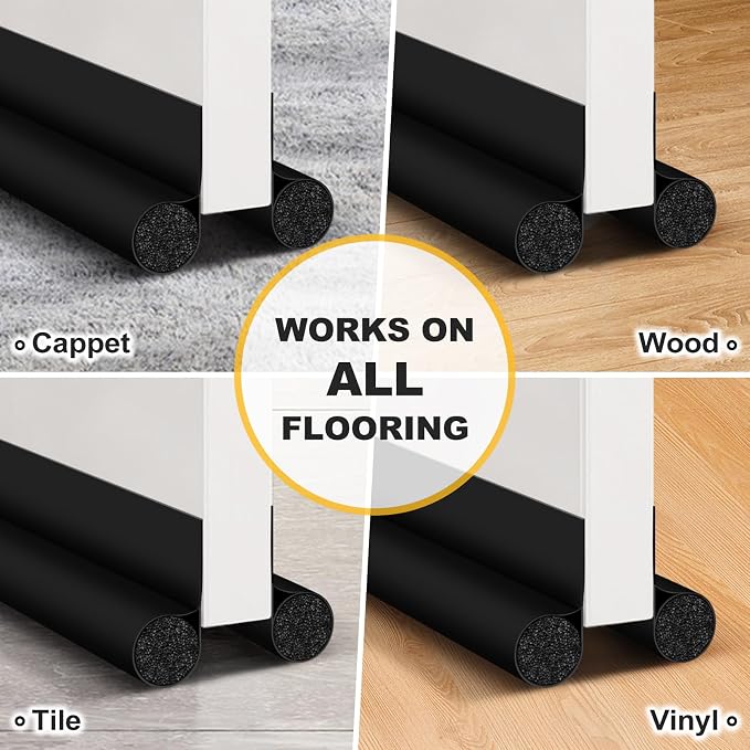 HomeProtect Door Draft Stopper 2 Pack Adjustable, Door Sweep - Image 7