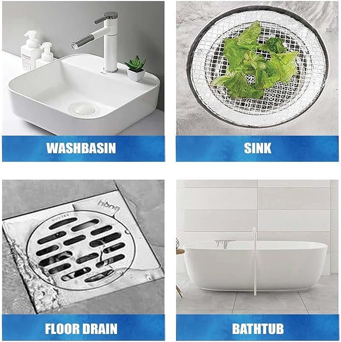 35 Pack Hair Catcher Shower Drain Disposable Mesh Stickers - Image 4
