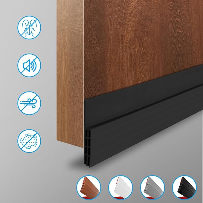 Ainiv 2 Pack Door Draft Stopper Under Door Seal, Adhesive Under Door Sweep - Image 2
