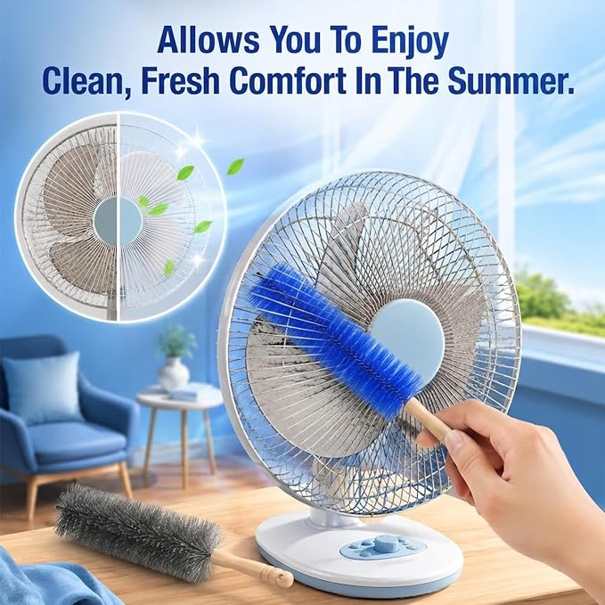 2Pcs Fan Cleaning Brush, Bendable Microfiber Head, 2026 New Upgrade Bendable - Image 4