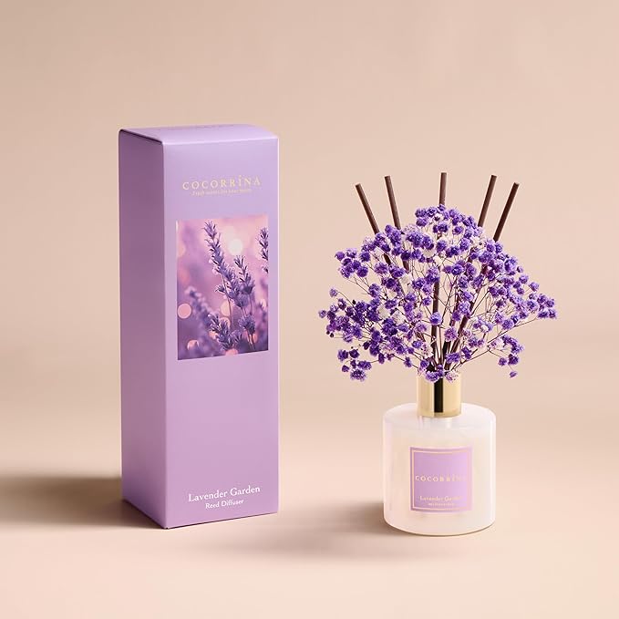 Reed Diffuser - Lavender Garden 6.7 Fl.oz Reed Diffuser Set - Image 2