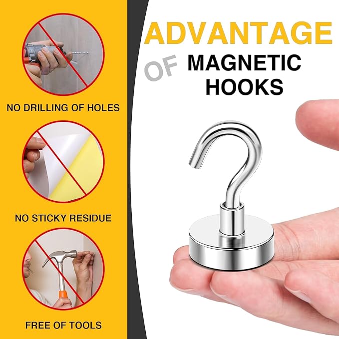 DIYMAG Magnetic Hooks, 170lbs Heavy Duty Magnets - Image 5