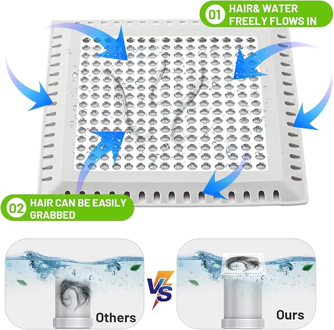 Aluvor Drain Hair Catcher, Shower Drain Cover Hair Catcher Shower Strainer | - Image 5