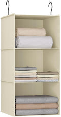 Hanging Closet Organizer 3-Shelf, Oxford Fabric Wardrobe Storage, shoes & by DonYeco