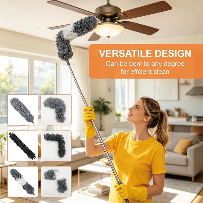 15 PCS Feather Dusters for Cleaning, Microfiber Duster - Image 2