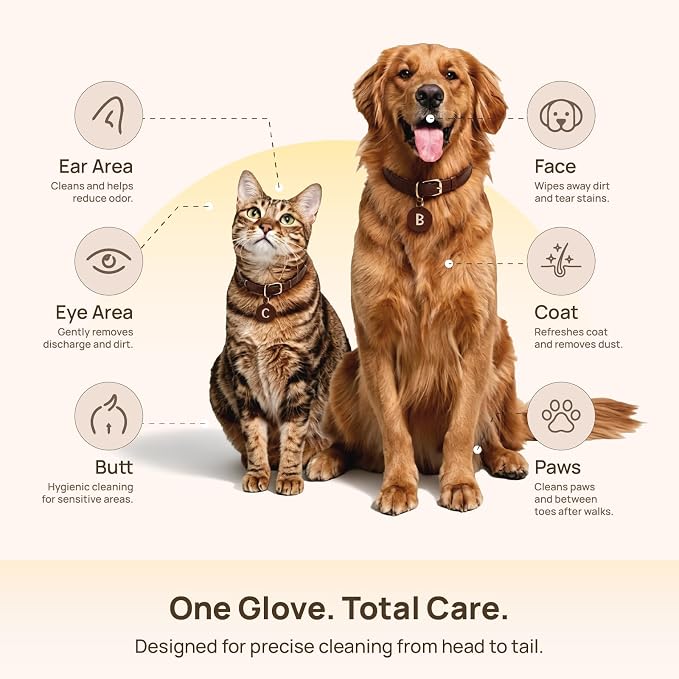 HICC PET Dog Wipes for Dogs & Cats, Individual Glove Packs, Head-to-Tail - Image 6