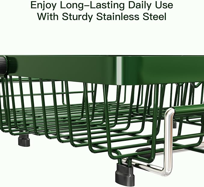 Green Dish Drying Rack Over The Sink - Image 7